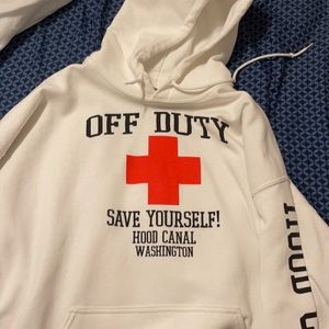 Off duty sweater hood canal Washington